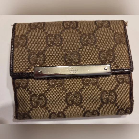 GUCCI GG MONOGRAM  PREOWNED WALLET, DARK BROWN - Picture 10 of 14